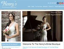 Tablet Screenshot of bangorbridal.com